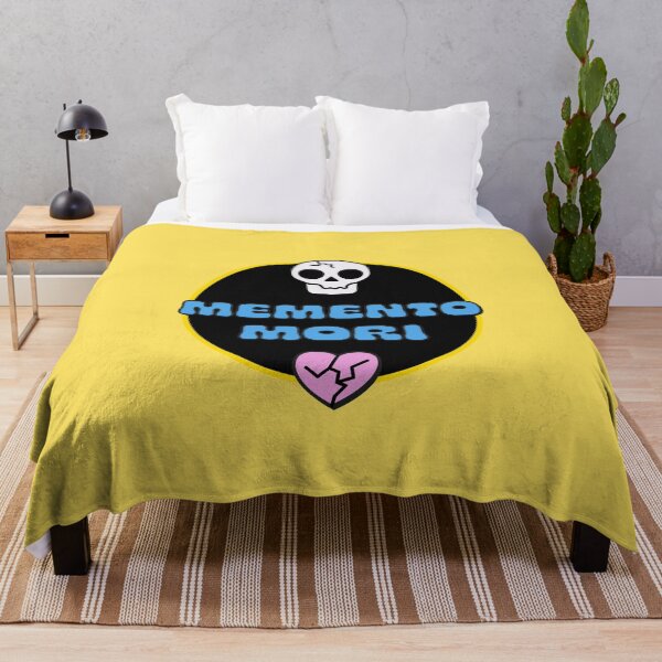 Item preview, Memento Mori Skull and Hearts in Blue designed and sold by stoicjimny.