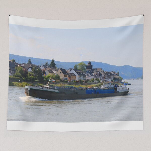 Item preview, Barge on the River Rhine 4 designed and sold by FranWest.