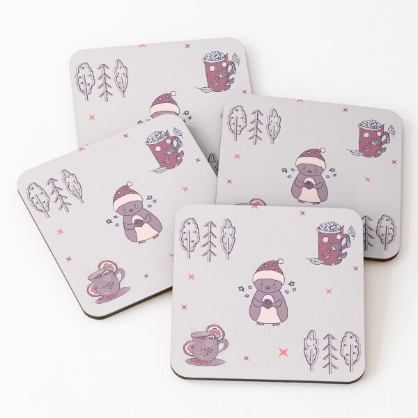 Item preview, Penguin, trees, mugs pattern designed and sold by picroom.