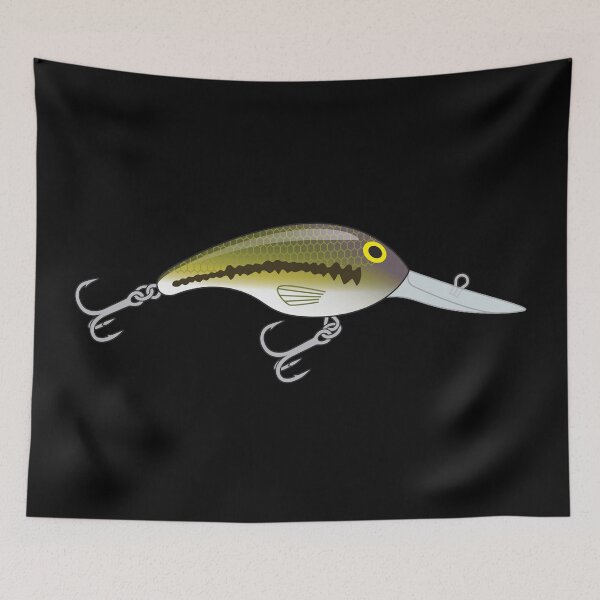 Item preview, Crankbait Deep Diving Fishing Lure - Bass Pattern Sticker designed and sold by BlueSkyTheory.