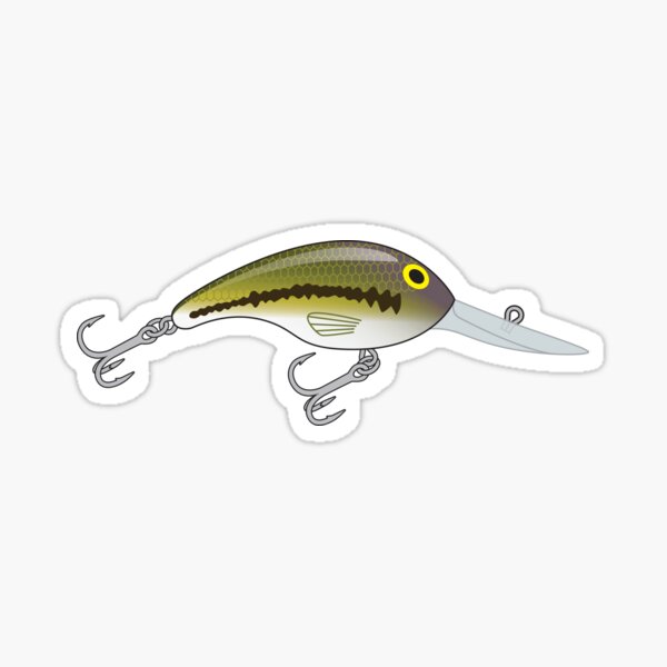 Fishing Lure Hula Popper Leapard Frog Yellow/White Skirt Sticker Cap for  Sale by BlueSkyTheory