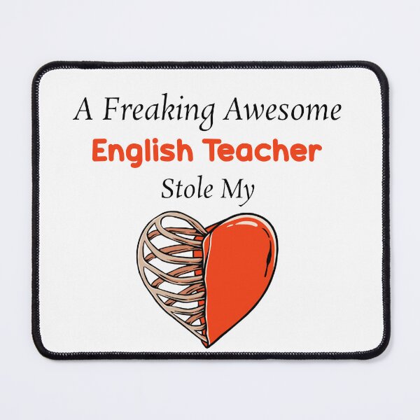 Item preview, A Freaking Awesome English Teacher Stole My Heart , English Teacher Valentines designed and sold by The2Art.
