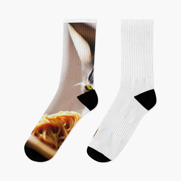 Item preview, Cat Eating Spaghetti designed and sold by SociableAnimals.