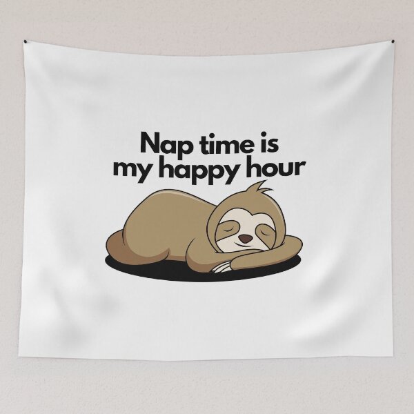 Item preview, Nap time is my happy hour funny quote.  designed and sold by DetectiveDog.