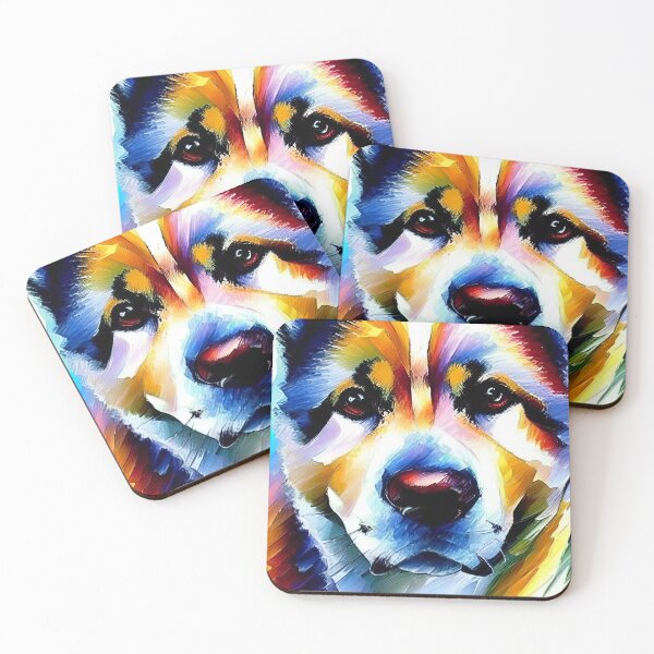 Item preview, Akita - Colorful Close Up designed and sold by ArtistsQuest.