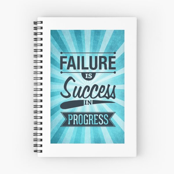 Item preview, Failure is success in progress Inspirational Quote Design designed and sold by creativeideaz.