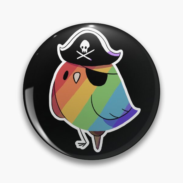Item preview, gay pirate birb designed and sold by AlGrayCreative.