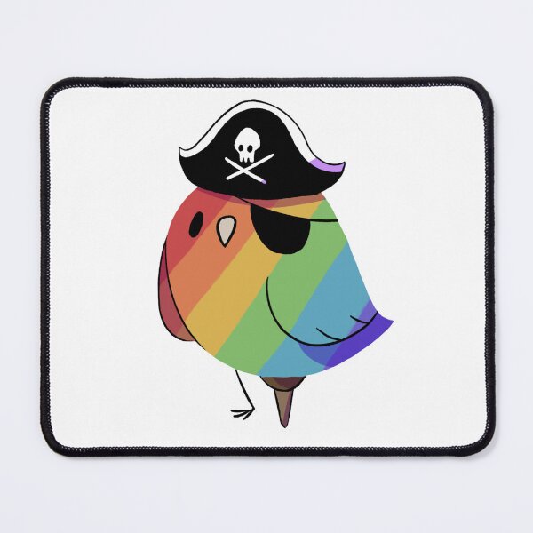 Item preview, gay pirate birb designed and sold by AlGrayCreative.
