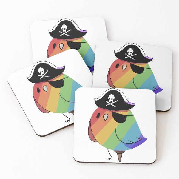 Item preview, gay pirate birb designed and sold by AlGrayCreative.