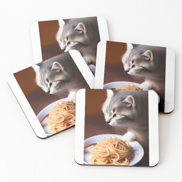 Item preview,  Cat Eating Spaghetti designed and sold by SociableAnimals.