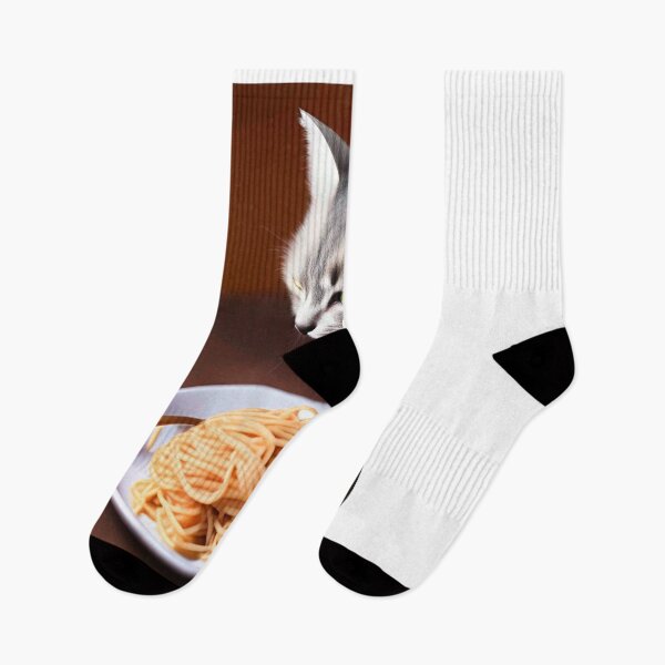 Item preview,  Cat Eating Spaghetti designed and sold by SociableAnimals.