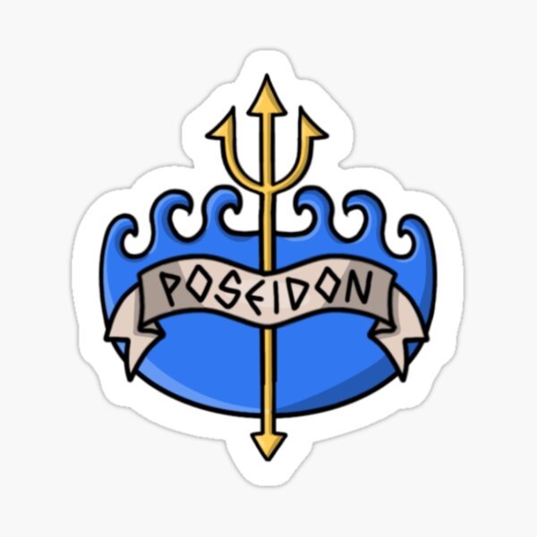 Greek God Doodle: Poseidon Sticker