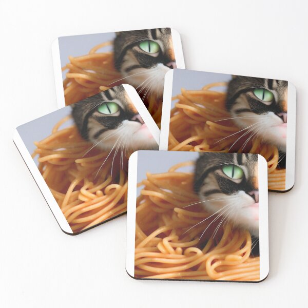 Item preview,  Cat Eating Spaghetti designed and sold by SociableAnimals.