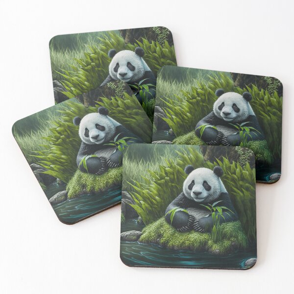 Item preview, Panda bear is sitting by the stream and enjoying the beautiful weather designed and sold by Globuwear.