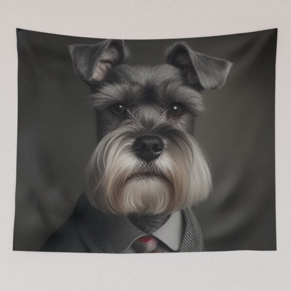 Item preview, Schnauzer in a suit designed and sold by IllReputes.