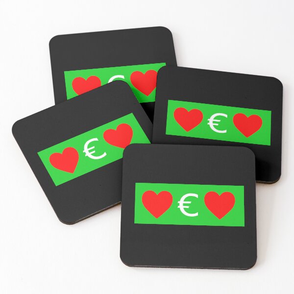 Item preview, Hearted € (Heart Euro) designed and sold by LEOEXPRESS.