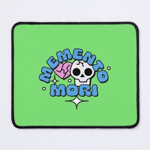 Item preview, Memento Mori with Skull and Hearts in Blue, Pink and White designed and sold by stoicjimny.