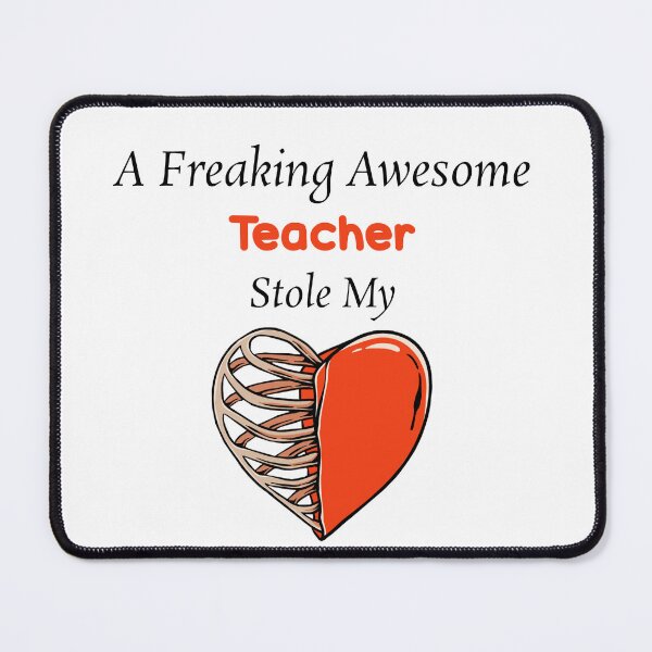 Item preview, A Freaking Awesome Teacher Stole My Heart , Teacher Valentines designed and sold by The2Art.