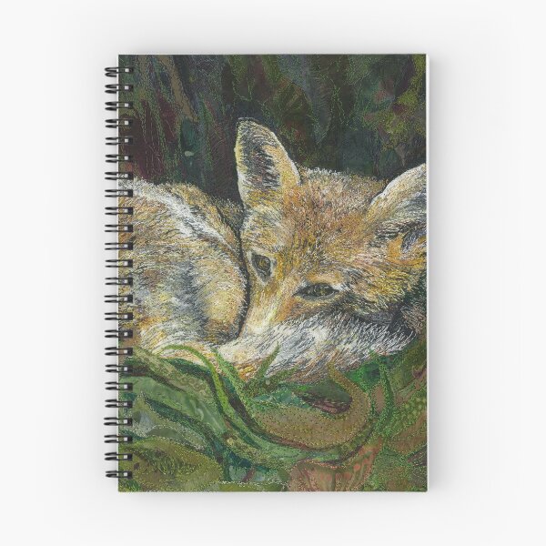 Item preview, Sleepy Head - Fox Embroidery - Textile Art designed and sold by RWTextileArt.