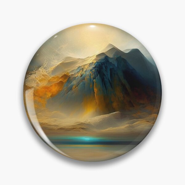 Item preview, Surreal Foggy Mountain Lake designed and sold by UbeeU-Pixels.