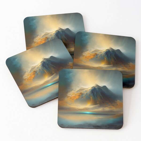 Item preview, Surreal Foggy Mountain Lake designed and sold by UbeeU-Pixels.