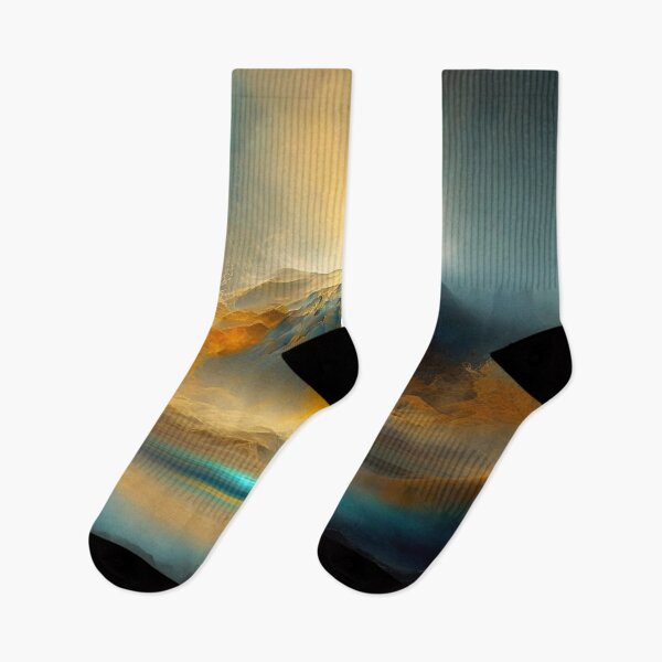 Item preview, Surreal Foggy Mountain Lake designed and sold by UbeeU-Pixels.