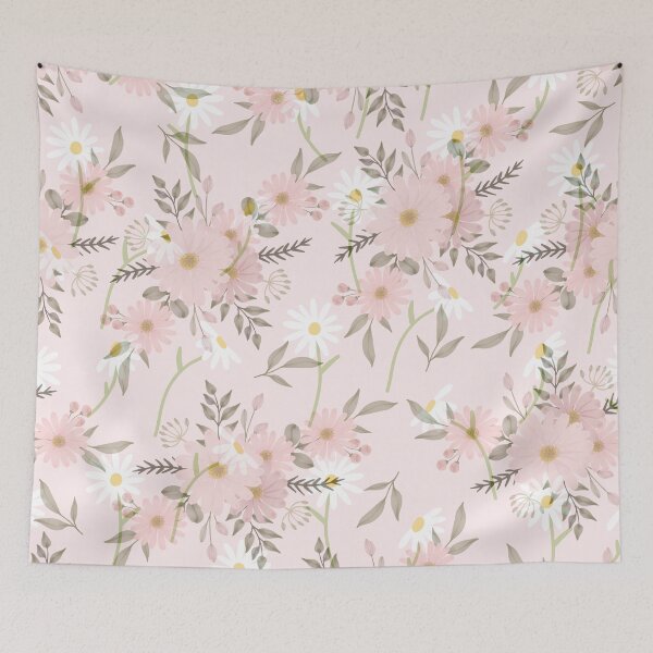 Item preview, Cute Ditsy Pink Pastel Daisies For Daisy Lovers and Gardeners designed and sold by Flowerartlovers.