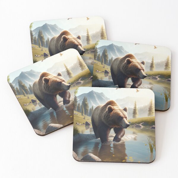 Item preview, Grizzly out and about fishing designed and sold by Globuwear.
