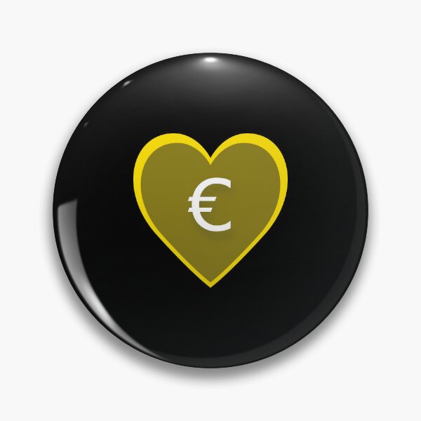 Item preview, Yellow Heart € (Yellow Heart Euro) designed and sold by LEOEXPRESS.