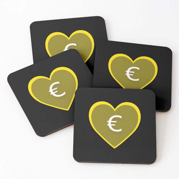 Item preview, Yellow Heart € (Yellow Heart Euro) designed and sold by LEOEXPRESS.