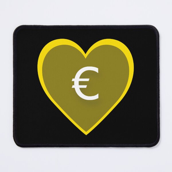 Item preview, Yellow Heart € (Yellow Heart Euro) designed and sold by LEOEXPRESS.