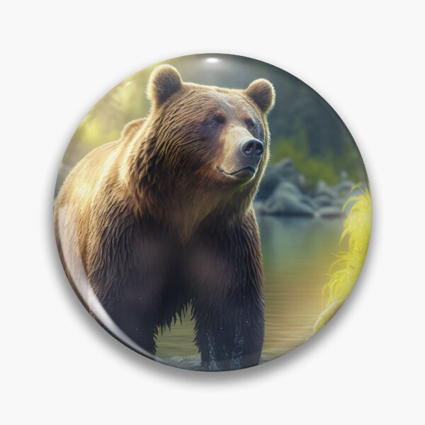 Artikelvorschau, Grizzly unterwegs beim Fischen entworfen und verkauft von Globuwear.