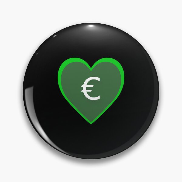 Item preview, Green Heart € (Green Heart Euro) designed and sold by LEOEXPRESS.