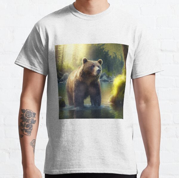 Grizzly Bear Fishing T-Shirts for Sale