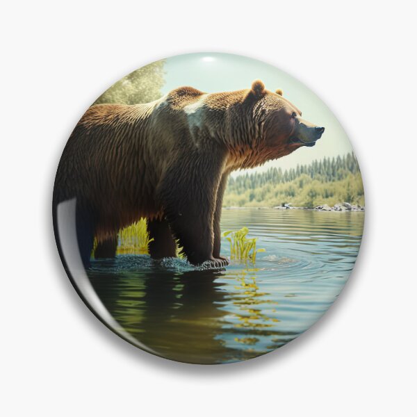 Artikelvorschau, Grizzly auf dem Weg zum Fischen entworfen und verkauft von Globuwear.