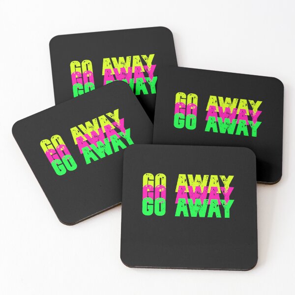 Item preview, GO AWAY (Colorful Font Design) designed and sold by LEOEXPRESS.