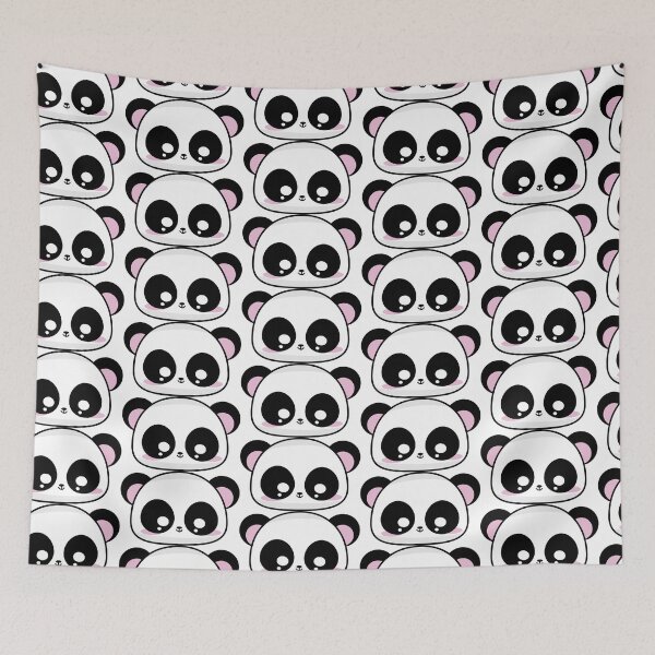 Item preview, Panda Kawaii Preto e Branco com bochechas rosadas designed and sold by GirlaineSQ.