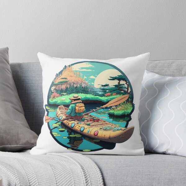 Item preview, Kayaking on river, Cartoon sticker  designed and sold by CosmicCritters.