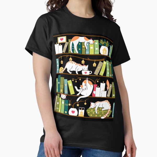 Item preview, Library cats - whimsical cats on the book shelves  designed and sold by Elenanaylor.