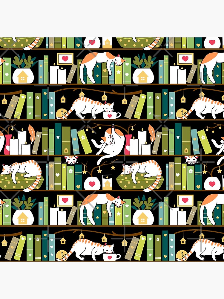 Library cats by Elenanaylor