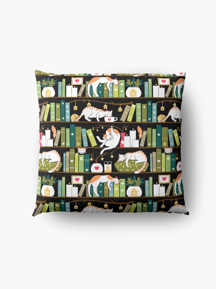 Alternate view of Library cats Floor Pillow
