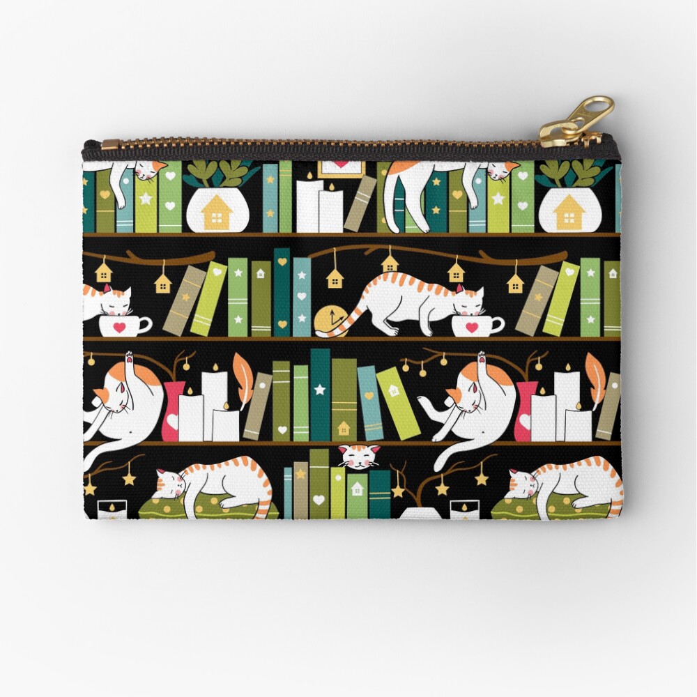 Library cats Zipper Pouch