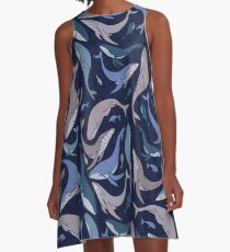 School of whales A-Line Dress