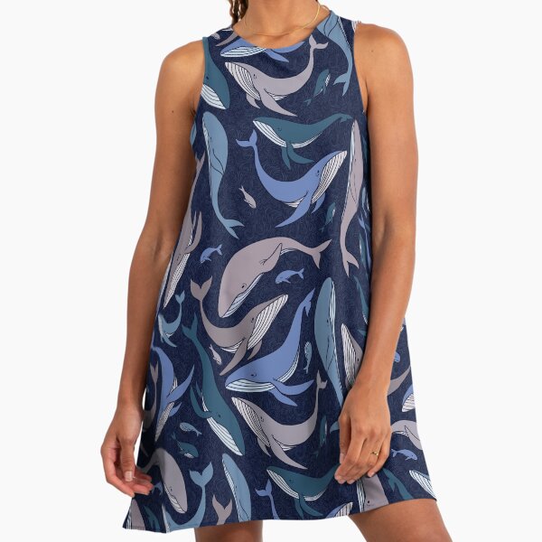 blue dress for baby girl Girl's Whale Watch Dress in Blue Size 12M