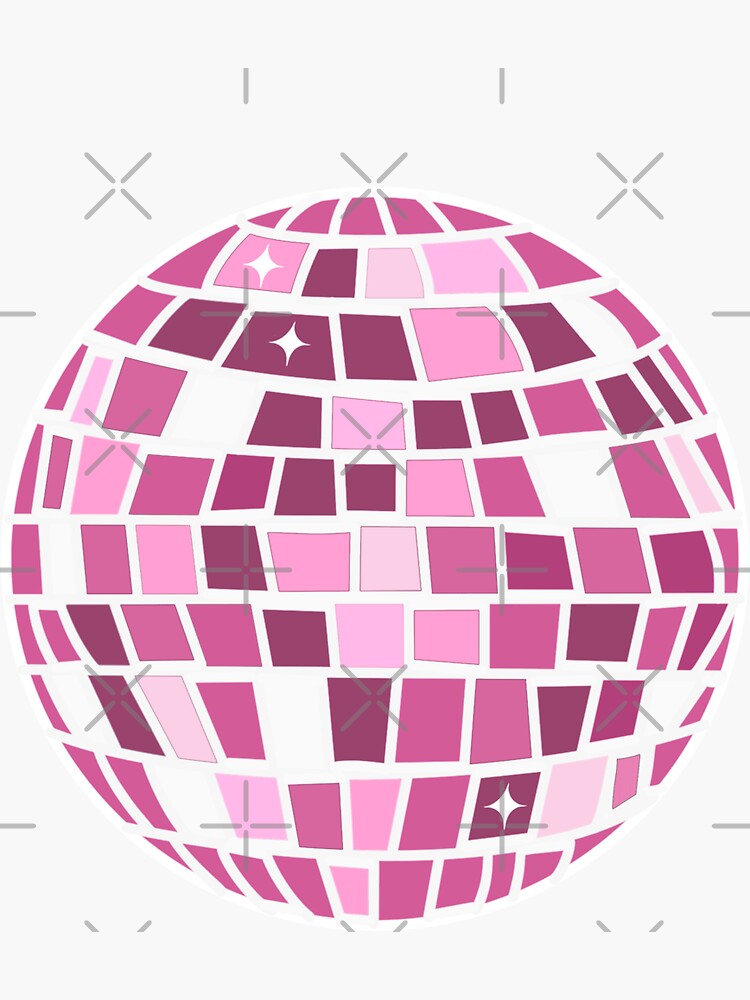 Pink Disco Ball Sticker for Sale by graceflatt