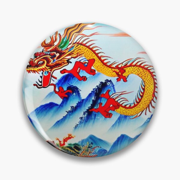 Item preview, Red Chinese Dragon Drawing Art designed and sold by PlayDifferent ⭐⭐⭐⭐⭐.