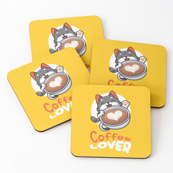 Item preview, Cute Funny Coffee Lover Kitten designed and sold by VIKING  PROJECT.