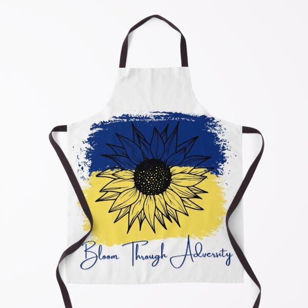 Aperçu de l'œuvre Bloom Through Adversity - Tournesol/Drapeau Ukrainien (Paint Streak) créée et vendue par T-WoodCreations.