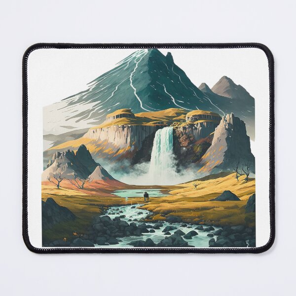 Artikelvorschau, Wasserfall im Freien, Aufkleber entworfen und verkauft von CosmicCritters.