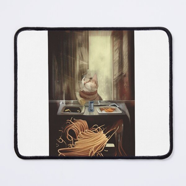 Item preview, Cat Eating Spaghetti Sticker 2023 designed and sold by SociableAnimals.